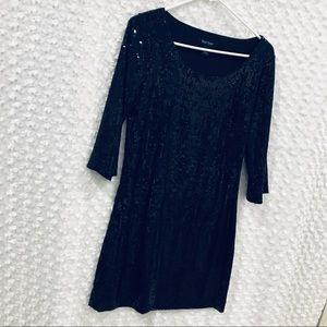 White House Black Market Blk Sequin Cocktail Dress